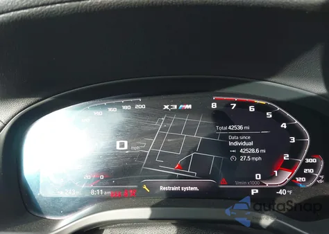 2021 BMW X3 M z USA, uszkodzony, nr VIN 5YMTS0C03M9E99584